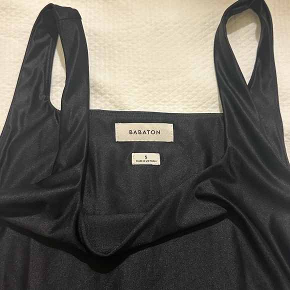 Aritzia Babaton Satinette Squareneck Mini Dress Small - Picture 4 of 6